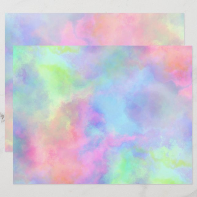 Ovalvattenfärg stänk: pappra lakan (Fram/baksida)