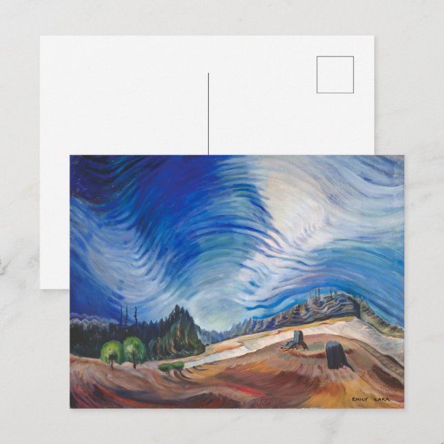 Ovanför grustaget | Emily Carr | Vykort (Fram/baksida)