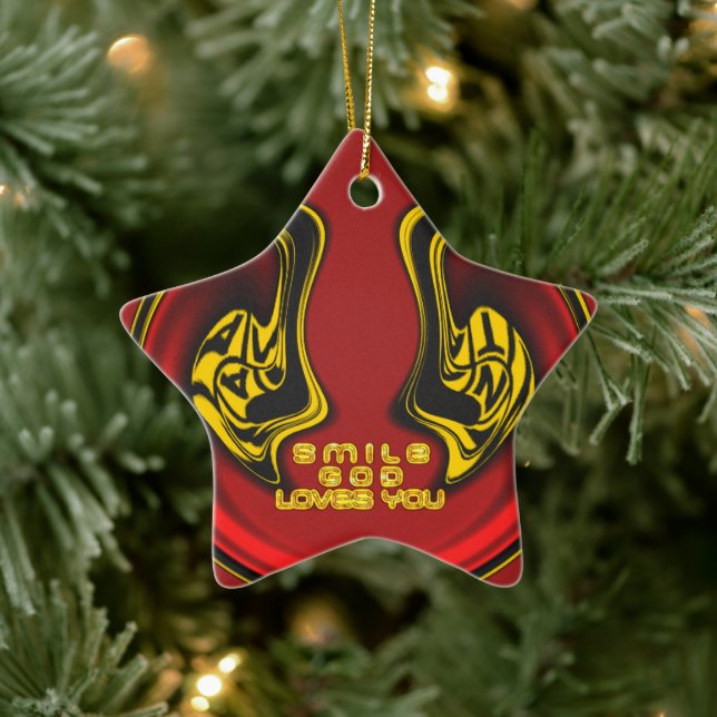 Ovanför: Guds Kärlek Andlig Hälsning Julgransprydnad Keramik (Träd)