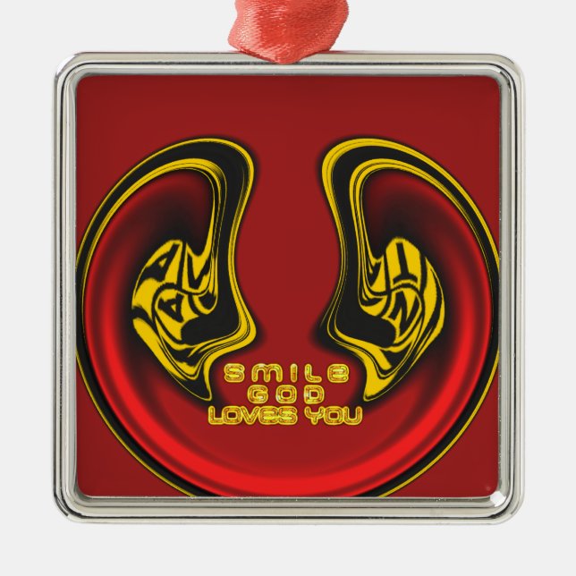 Ovanför: Guds Kärlek Andlig Hälsning Julgransprydnad Metall (Framsidan)