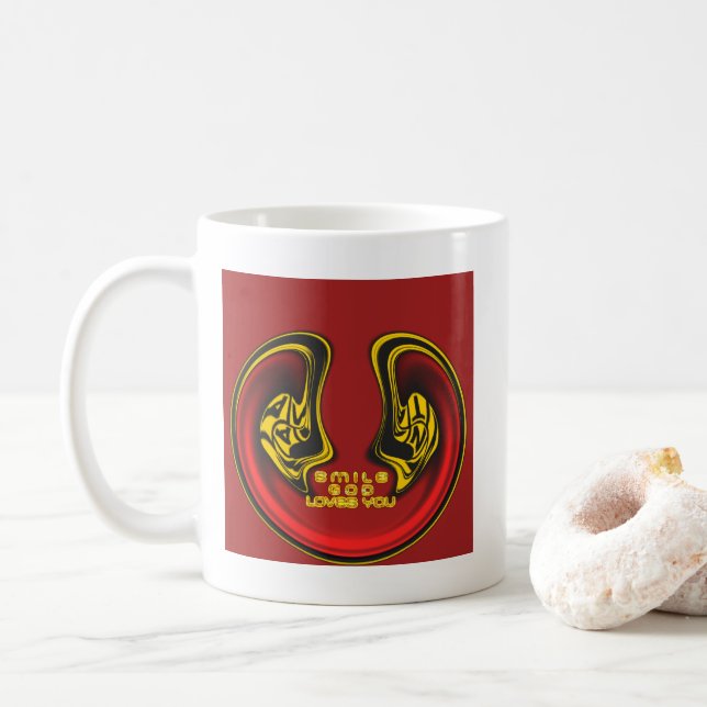 Ovanför: Guds Kärlek Andlig Hälsning Kaffemugg (Med munk)