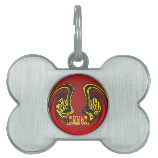 Ovanför: Guds Kärlek Andlig Hälsning Namnbricka Husdjur (Framsidan)