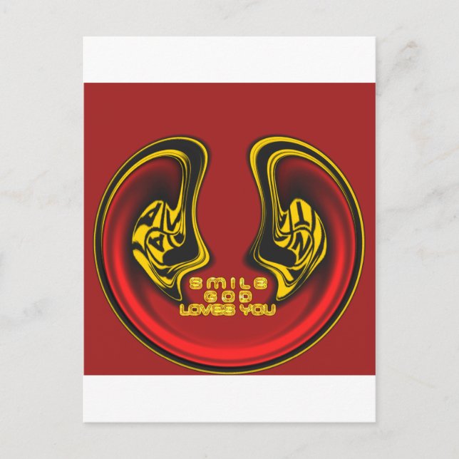 Ovanför: Guds Kärlek Andlig Hälsning Vykort (Framsida)