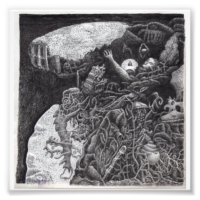 Ovanför och nedanför, av Brian Benson Fototryck (Framsidan)