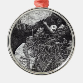 Ovanför och nedanför Brian Benson Julgransprydnad Metall