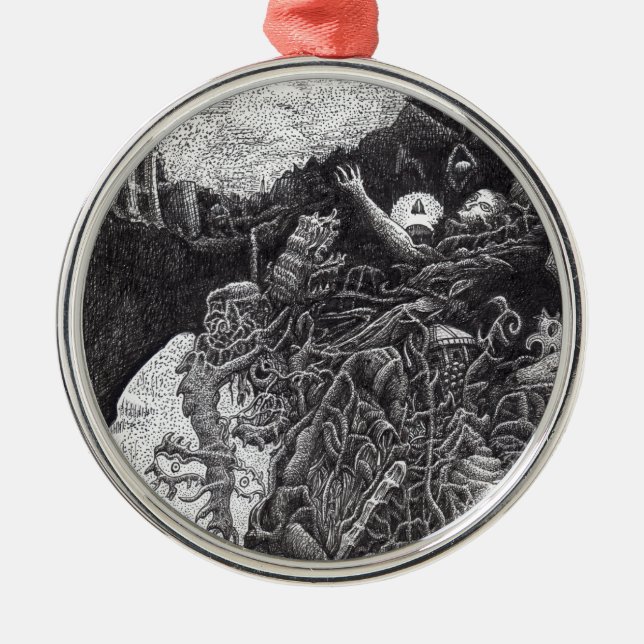 Ovanför och nedanför Brian Benson Julgransprydnad Metall (Framsidan)