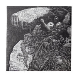 Ovanför och nedanför Brian Benson Kakelplatta