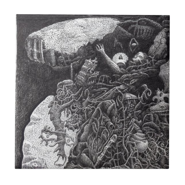 Ovanför och nedanför Brian Benson Kakelplatta (Framsidan)