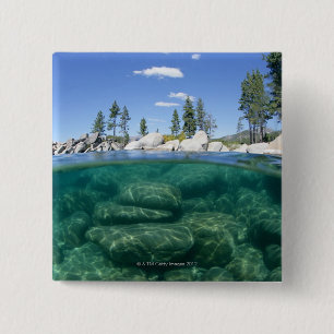 Ovanför och nedanföra Lake Tahoe Knapp