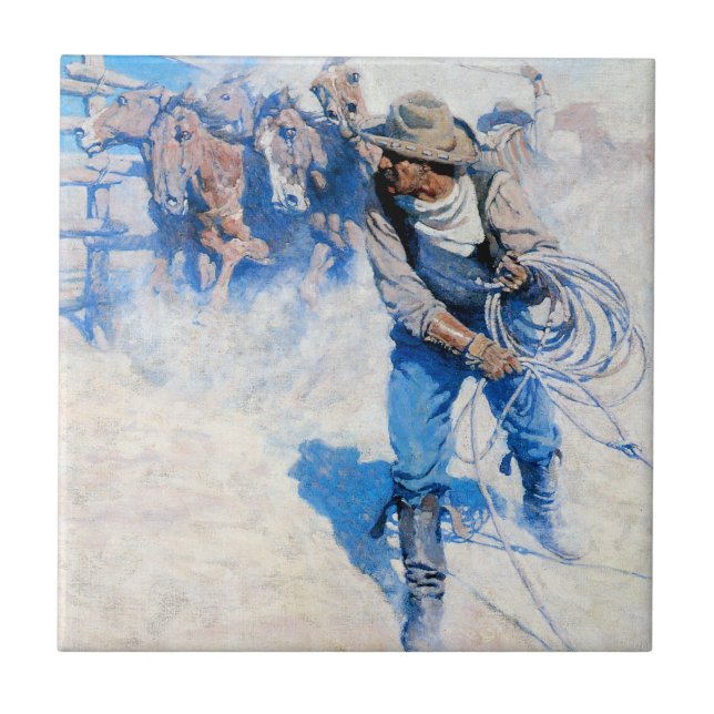 Ovanför rundabordshavet kakelplatta (Framsidan)