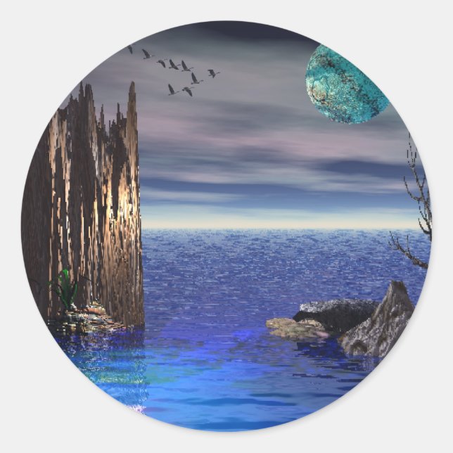 Ovanför världen runt klistermärke (Framsida)