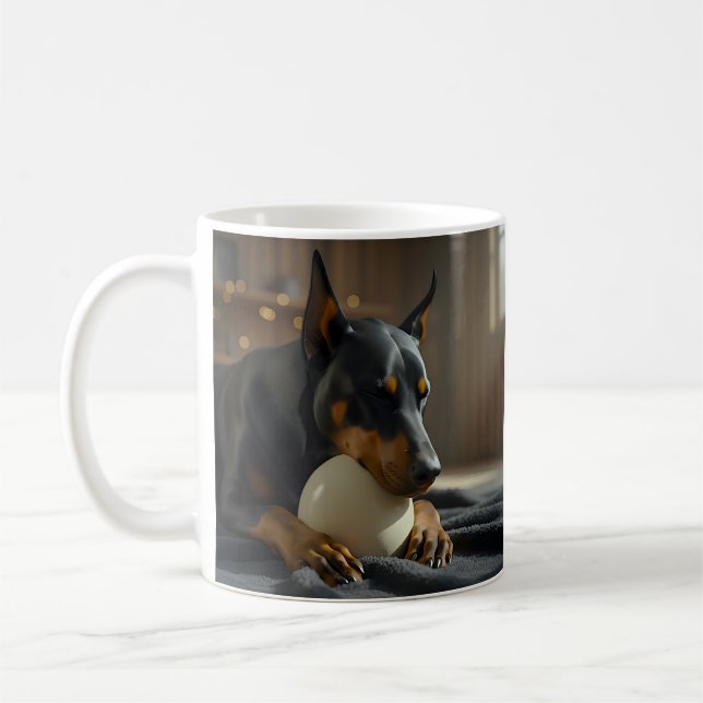 Ovanlig Doberman Egg Kaffemugg (Vänster)