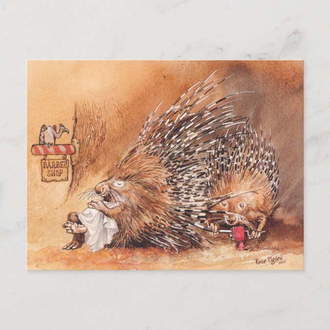 ovanlig frisyr vykort (Framsida)