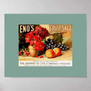 Ovanlig FRUIT & BLOMMIGT ENO:S FRUIT SALT AV VINTA Poster