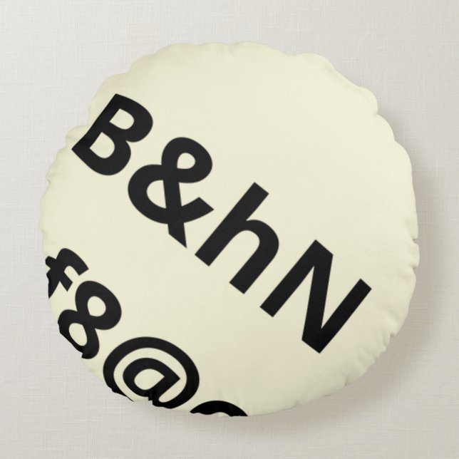 Ovanlig fyllning rund kudde (Framsidan)