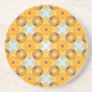 Ovanlig geometrisk Gult Underlägg