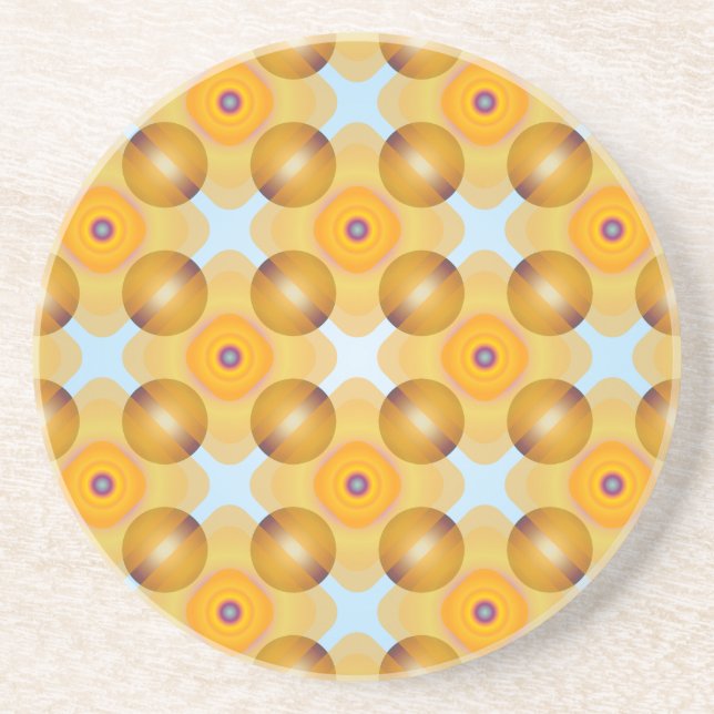 Ovanlig geometrisk Gult Underlägg (Framsidan)