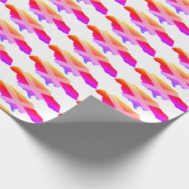 Ovanlig JAMAICA Flagga KARTA Outline ROSA Presentpapper