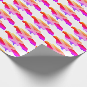 Ovanlig JAMAICA Flagga KARTA Outline ROSA Presentpapper