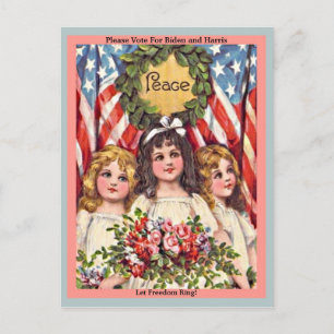 Ovanlig Joe Biden & Kamala Harris Let Freedom Ring Vykort