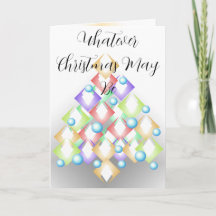 Ovanlig minimalistisk modern julgran hälsningar