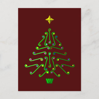 Ovanlig pixelgrafik Julgran Helg Vykort