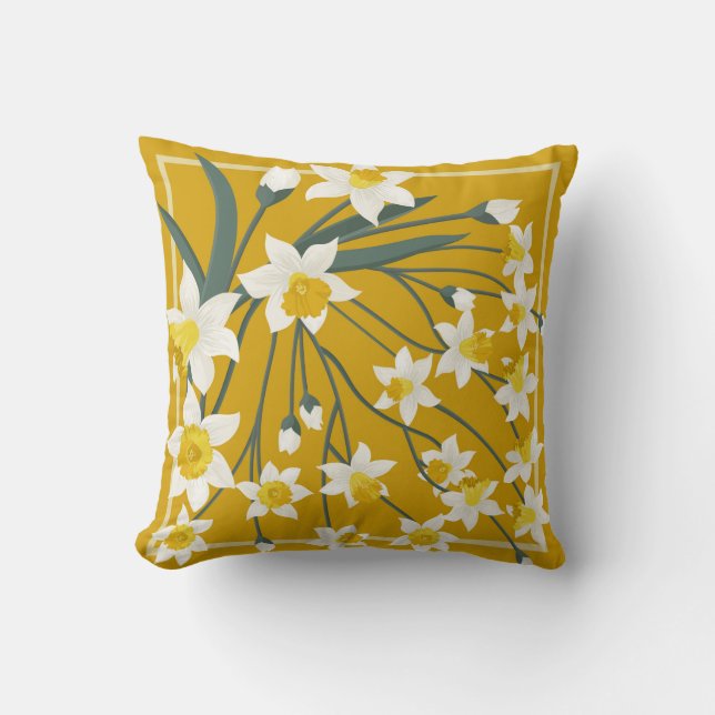 Ovanlig sjal-blommigt skriver ut. Modern stil mill Kudde (Framsida)