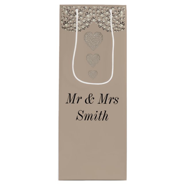 Ovanlig söt personlig bröllop presentsäck (Framsidan)