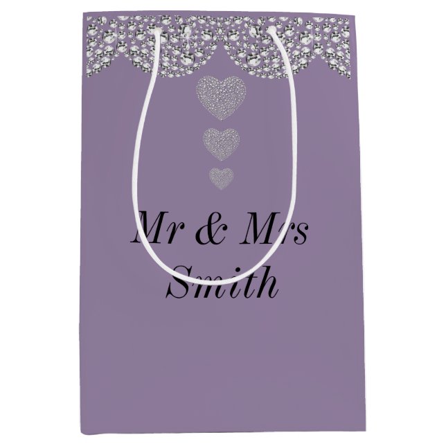 Ovanlig söt personlig bröllop presentsäck (Framsidan)