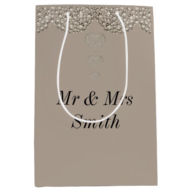 Ovanlig söt personlig bröllop presentsäck (Framsidan)