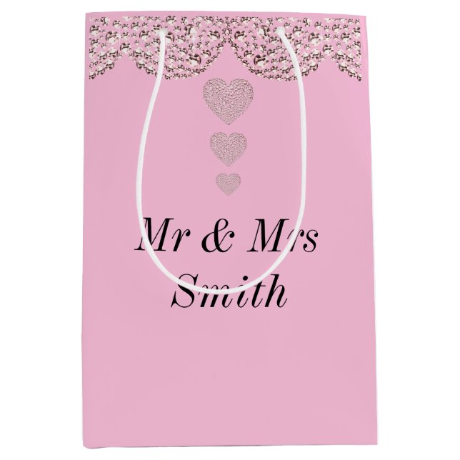 Ovanlig söt personlig bröllop presentsäck (Framsidan)