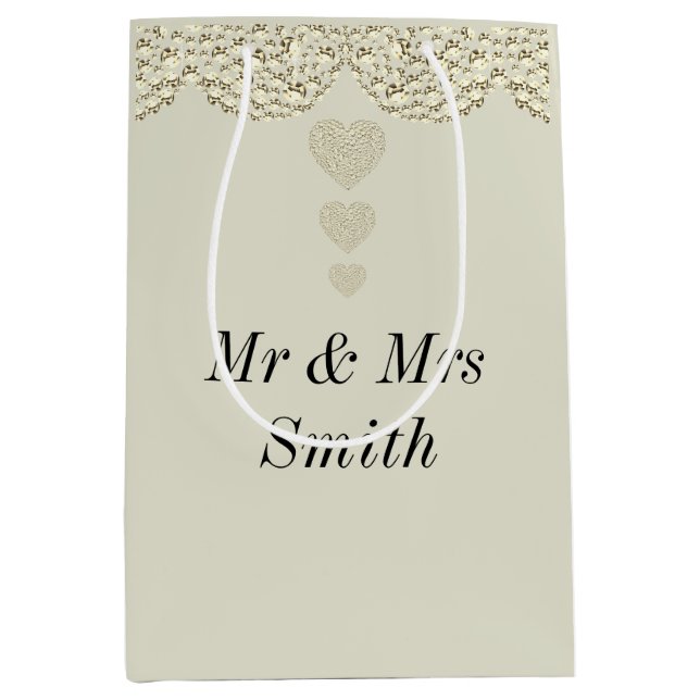 Ovanlig söt personlig bröllop presentsäck (Framsidan)