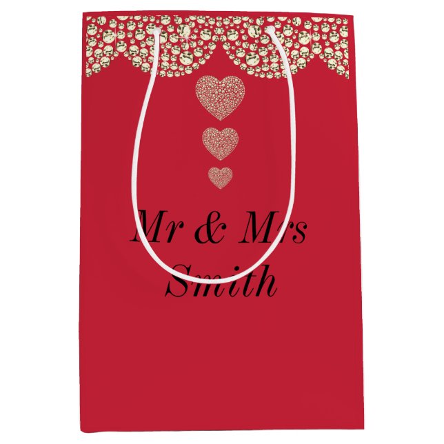 Ovanlig söt personlig bröllop presentsäck (Framsidan)