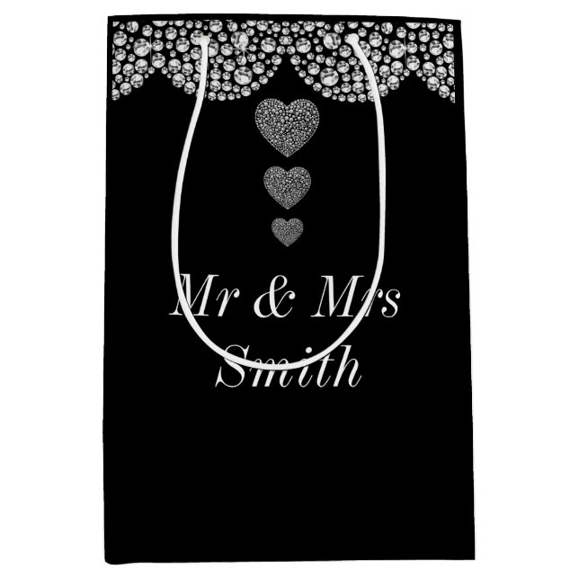 Ovanlig söt personlig bröllop presentsäck (Framsidan)