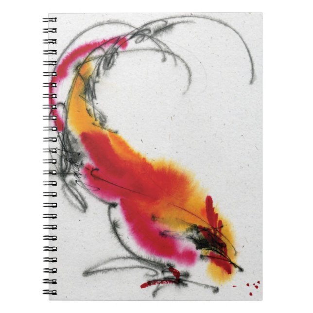 Ovanlig tupp. Calligraphy och watercolor. Anteckningsbok (Framsidan)