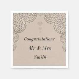 Ovanliga servetter av söt bröllop personlig