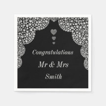 Ovanliga servetter av söt bröllop personlig