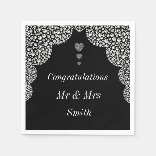 Ovanliga servetter av söt bröllop personlig (Framsidan)