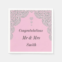 Ovanliga servetter av söt bröllop personlig