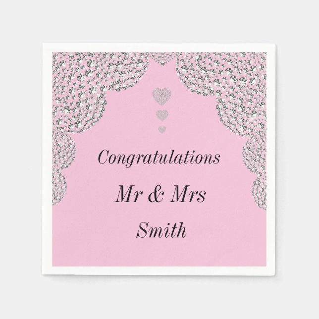 Ovanliga servetter av söt bröllop personlig (Framsidan)