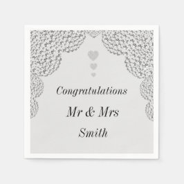 Ovanliga servetter av söt bröllop personlig