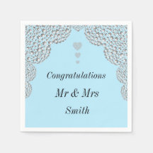 Ovanliga servetter av söt bröllop personlig