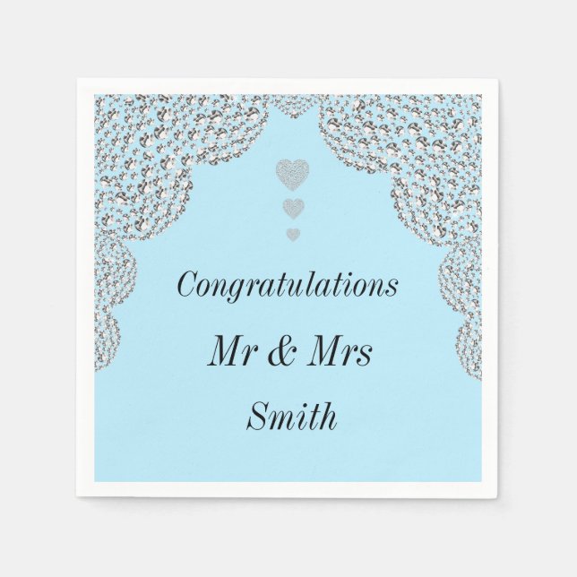 Ovanliga servetter av söt bröllop personlig (Framsidan)