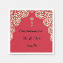 Ovanliga servetter av söt bröllop personlig