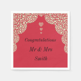 Ovanliga servetter av söt bröllop personlig