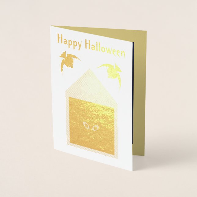 Ovänlighet hos Ravens Halloween Anpassningsbar Folierat Kort (Framsida)