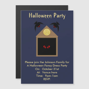 Ovänlighet hos Ravens Halloween Anpassningsbar Magnetisk Inbjudningskort