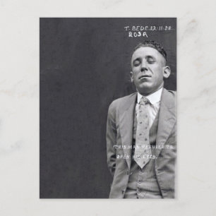 Ovanligt antique Criminal Thief Mugg Shot Photogra Vykort