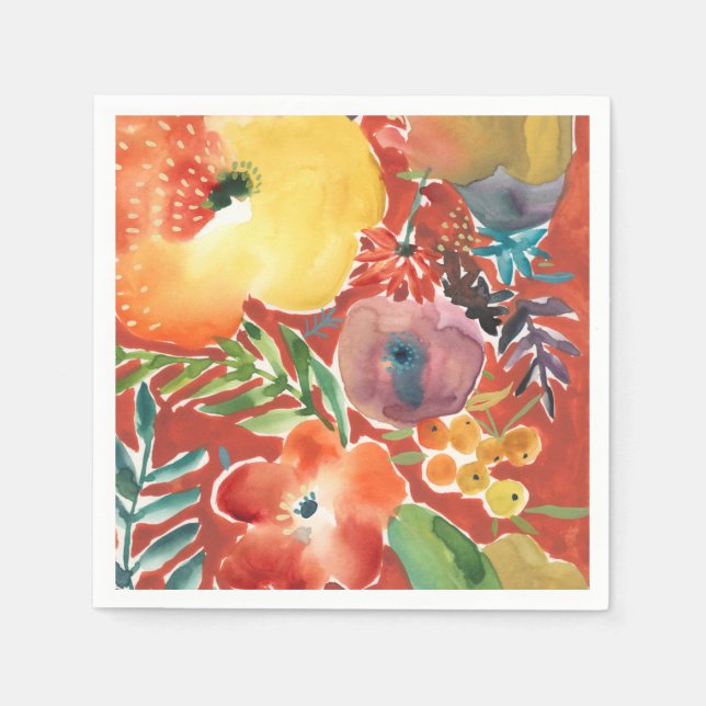 Ovanligt förekommande Blommigtar III Pappersservett (Framsidan)