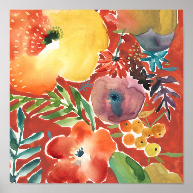 Ovanligt förekommande Blommigtar III Poster (Framsidan)